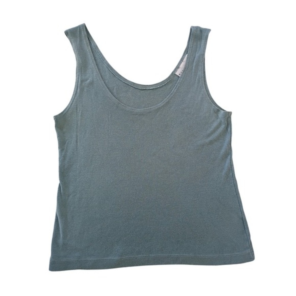 Bryn Walker Tank‎ Top S Blue Tencel Cotton Scoop Neck Sleeveless Made USA